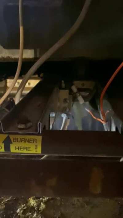 Furnace is out. Pilot light sparks but won’t stay lit. See video. Please help.