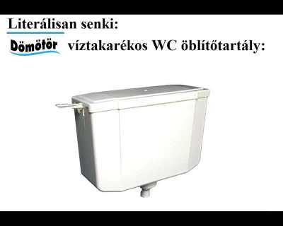 Rugós elzárású öblítő rendszere biztosítja, hogy fokozat mentesen 0,5 litertől - 10 literig tetszőleges vízmennyiség öblíthető le