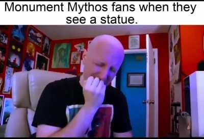 Monument mythos fans when they see a famous statue.