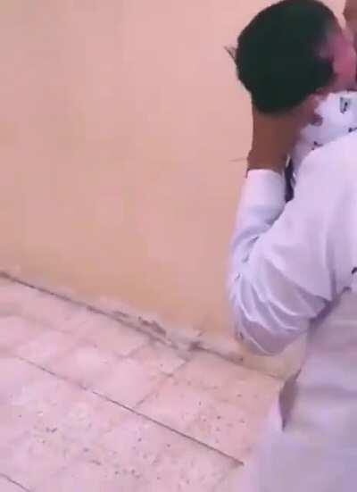 Stupid father fires a gun next to his baby's ears and then puts it in his mouth to keep him quiet!