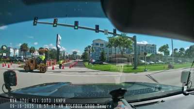 Nearly got rolled over!