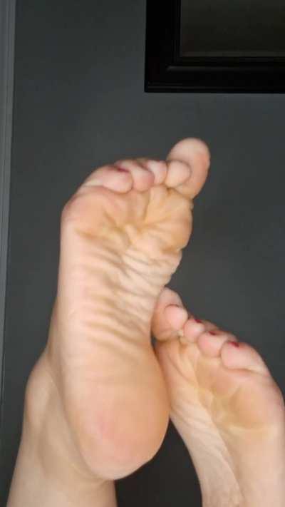 Are you staring at my toes or soles? 