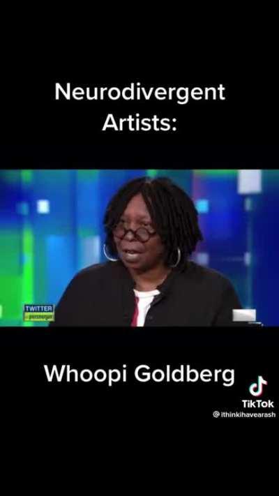 Interview moment with Whoopi Goldberg… (I don’t know if she is neurodivergent or not like the heading claims).