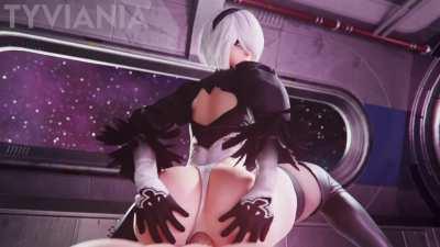 Bored 2B reverse cowgirl Anal (Tyviania) [Nier Automata]