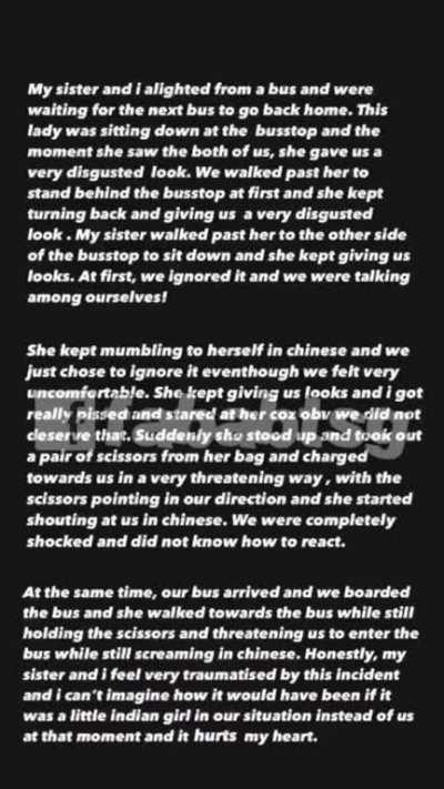 Auntie threaten two females with scissor on hand ,