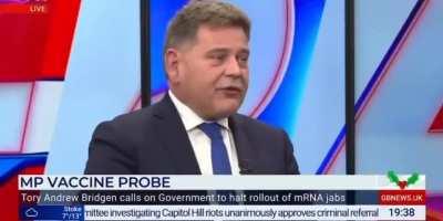 ‘There are more yellow card adverse events on mRNA vaccines than all of the yellow card issues of the last 40 years’ Andrew Bridgen. (Yellow card is a system for reporting adverse drug reactions in the UK. )
