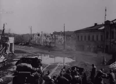 Footage from the 3rd battle of Kharkov (1943). 