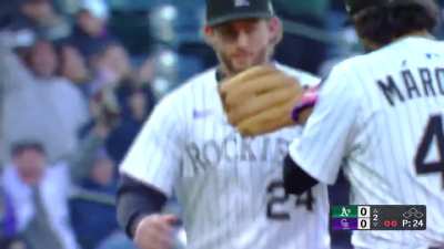 Rockies complete a 5-4-3 triple play vs A's