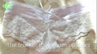 🔊 Sniffing mom's panties and crying while the trucker takes her upstairs 🔊