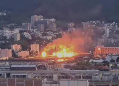 This is what watching the Rammstein concert from a distance looks like