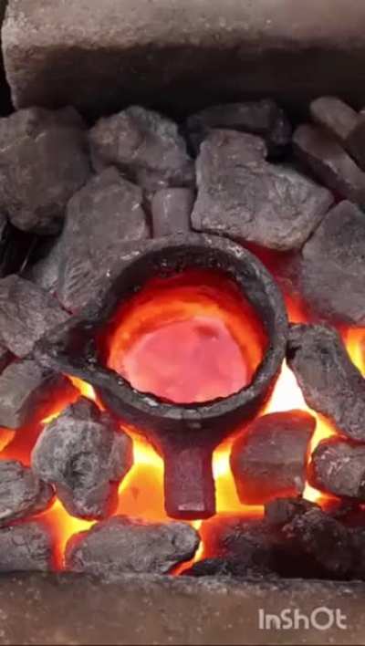 Casting copper hammer out of scraps