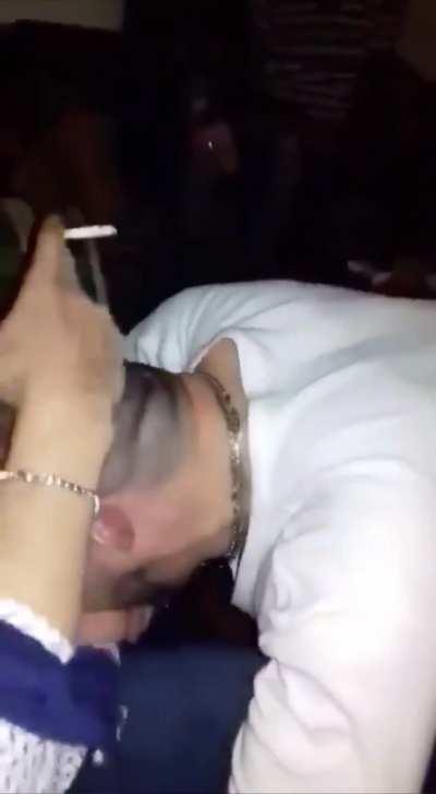 Straight...until the alcohol hits