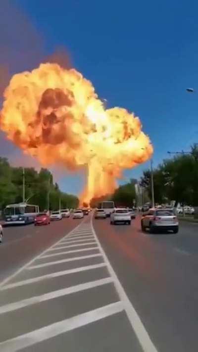 Gas Station explosion in Volgograd, Russia