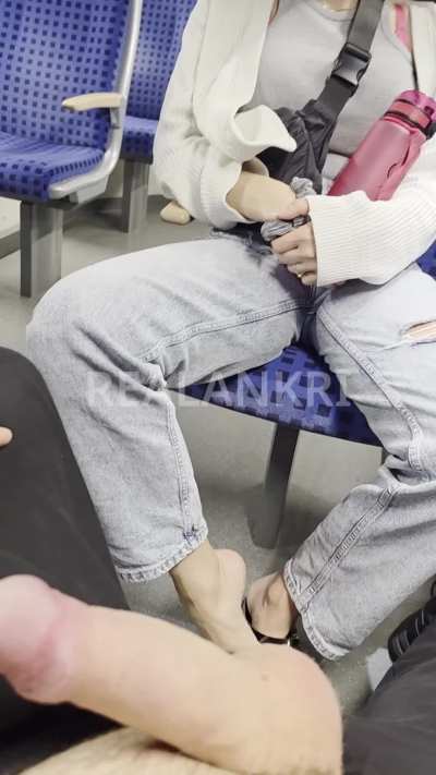 Slapping my man's balls and dick in German public transport. Would be fun to know if the video cameras caught our little moment. ;)