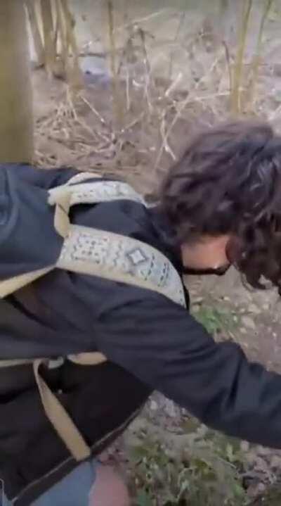 WCGW if go down this steep hill while carrying a lot of weight.