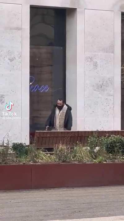 Dude is air hitting it pretty hard and may have finished