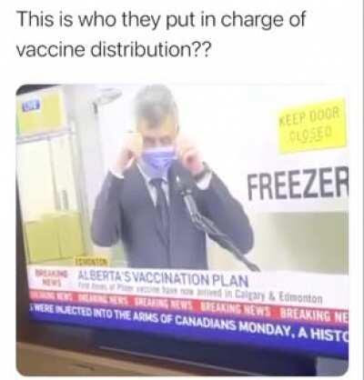 The guy in charge of vaccine distribution in Alberta.