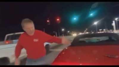 Corvette guy claims biker hit him.. 🤦‍♂️