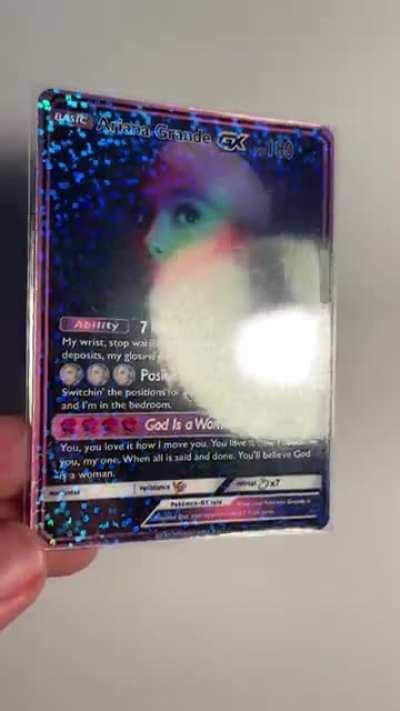I’ve made a handmade Pokémon card of Ariana Grande, let me know what you think about it!