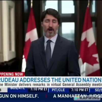 Justin Trudeau reciting a famous Canadian poem.