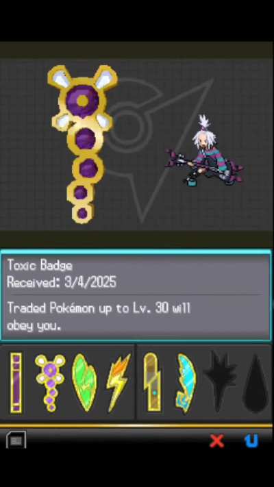 [OC] pokemon black gym badges