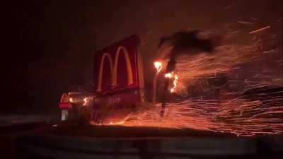 The wind in Los Angeles during the wildfires.