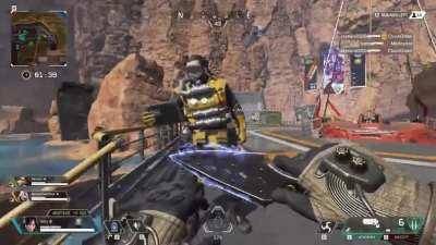 Went to where caustic is in the loading screen hint, caustic is there?! My friend couldn't see him. Hint@town take over