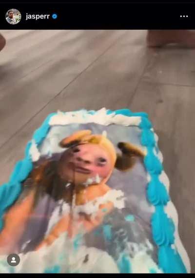 Tyler Whooping His Cake 