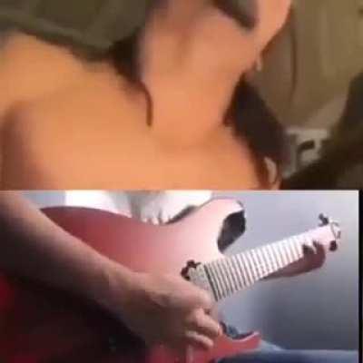 he must be really into guitar