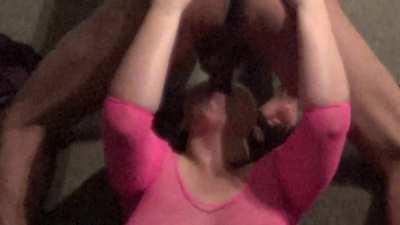 Bull throat fucks my hotwife