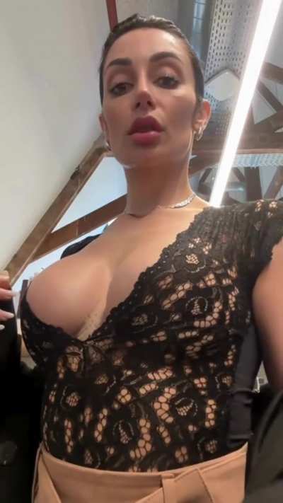 Hot latin milf in the library