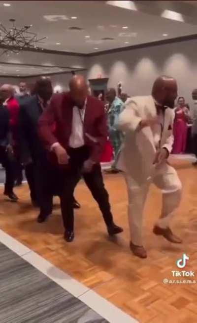 Old guys showing how it’s done in the Wedding Afterparty