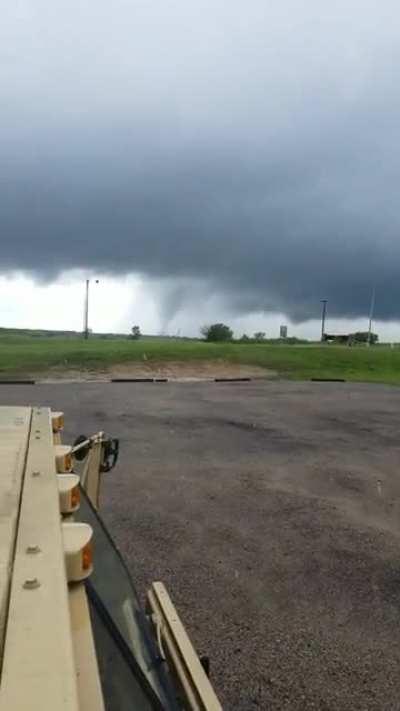 When your out working and you can see hell coming