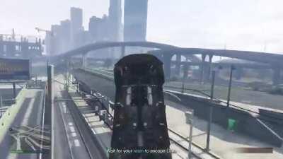 Gave the people waiting at the train station a little show.