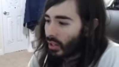 bratalising his ballsack