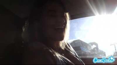 Dani Daniels Gettin Hornier By The Second While She Drives....