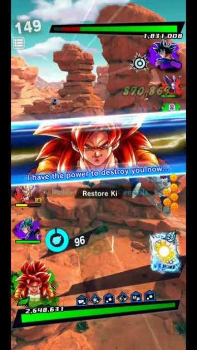 This is amazing! Well, can't wait for Gamepress guy to put Gogeta at tier 2 or something. (3 star ssj4 vs 6 star UI)