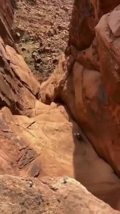 Man doing bungee jumping with little security measure