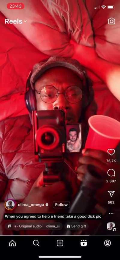 The cameraman is about to get it good