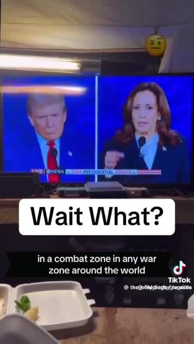 Just boots in an “active combat zone” watching live television and making Tiktoks