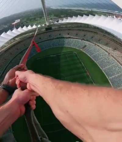 Bungee jump in South Africa's stadium.