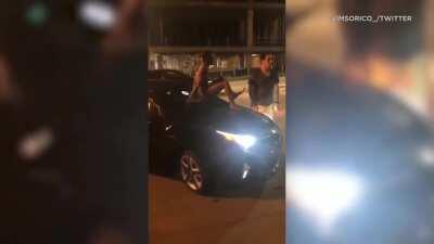 Uber driver attacked and bitten by zombie woman while bystander keeps filming