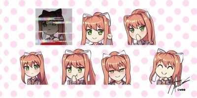 Made Monika Animated Emotes~