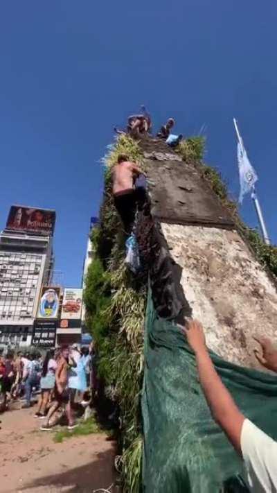 WCGW Climbing a public icon to celebrate.