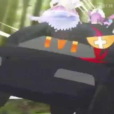 She turned herself into a convertible. Funniest thing I've ever seen.