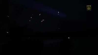 The PM1910 Maxim gun from earlier today in action