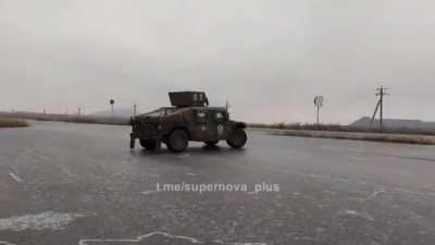 Humvee drift in Ukraine.