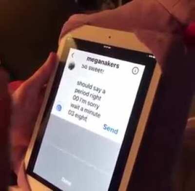 Grandma learns to use the microphone feature on her ipad.