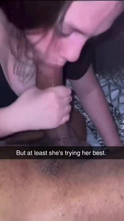 At least she's trying her best