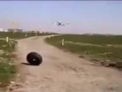 United 777 arriving for a tire rotation